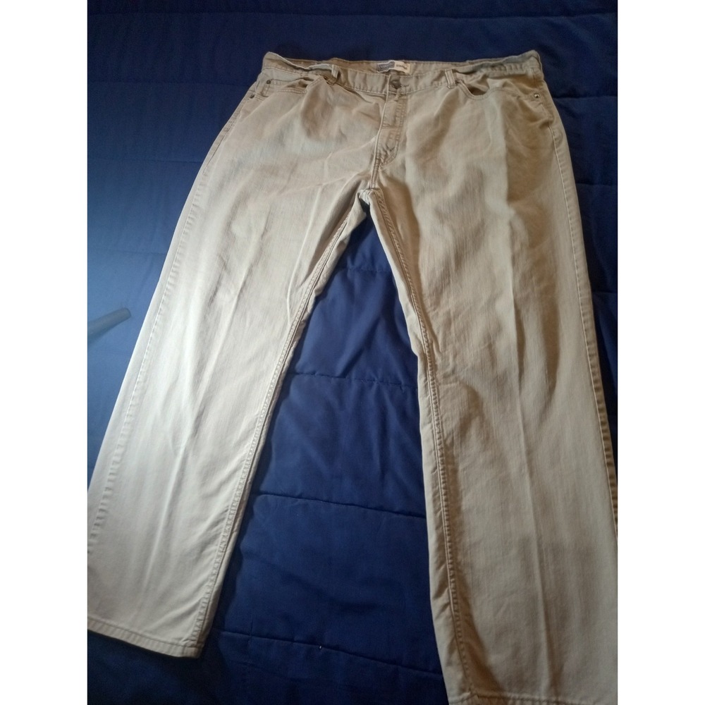 Levi's Signature Straight‎ Jeans Sz 42x32 Beige Pants Excellent Condition